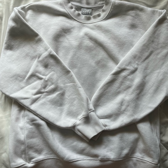 TNA Cozy Fleece Boyfriend Crewneck - Picture 1 of 4